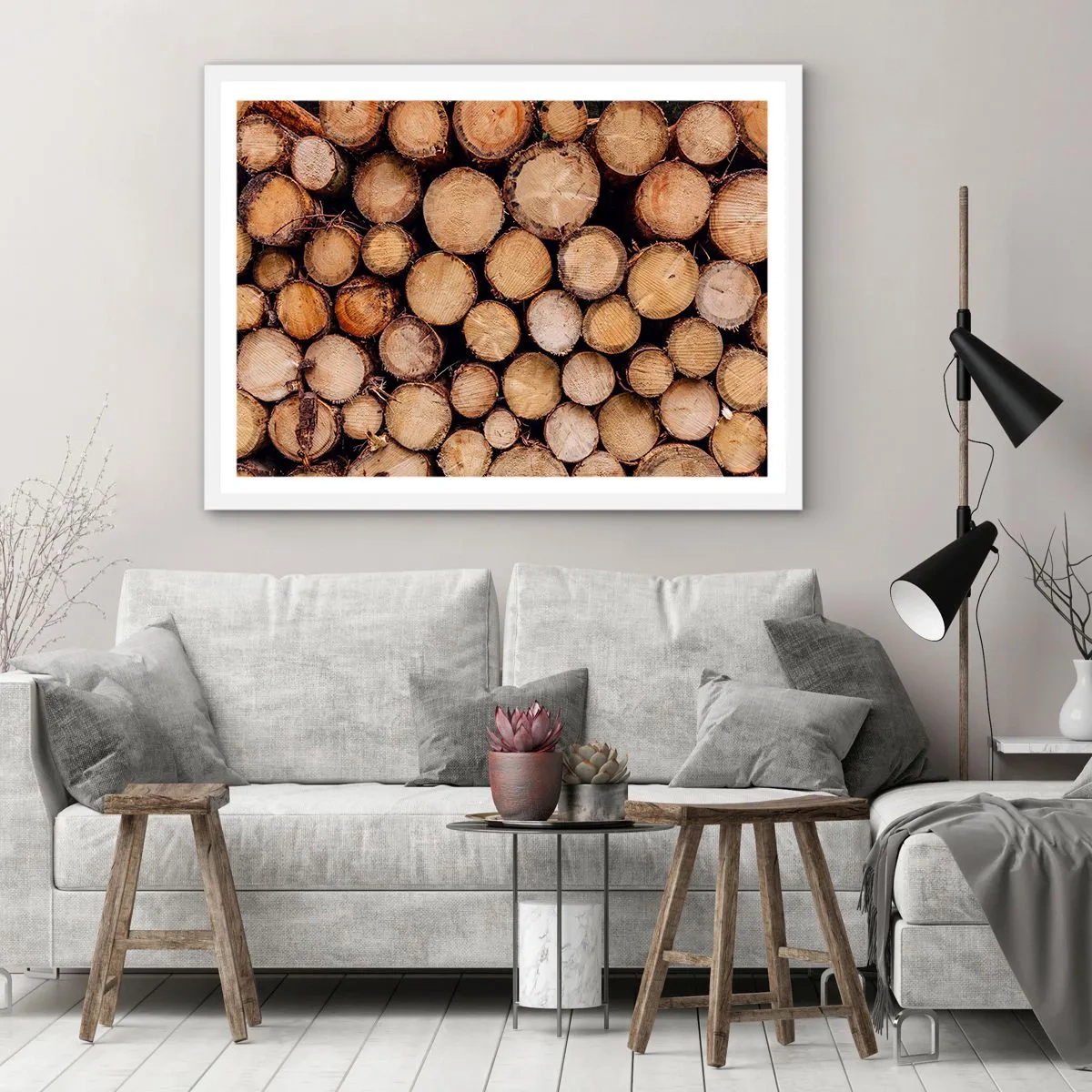 Affiche dans un cadre blanc - Poster - Nouveau commencement - 50x40 cm