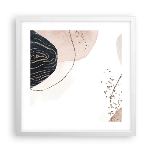Affiche dans un cadre blanc - Poster - Tout coule - 40x40 cm