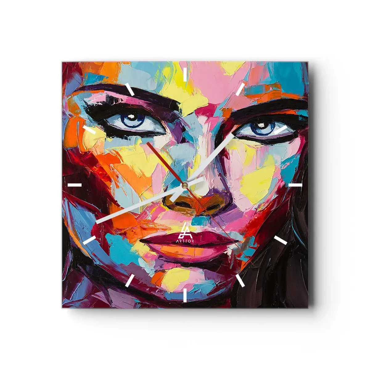 Horloge murale - Pendule murale - L'âme aussi est colorée - 40x40 cm