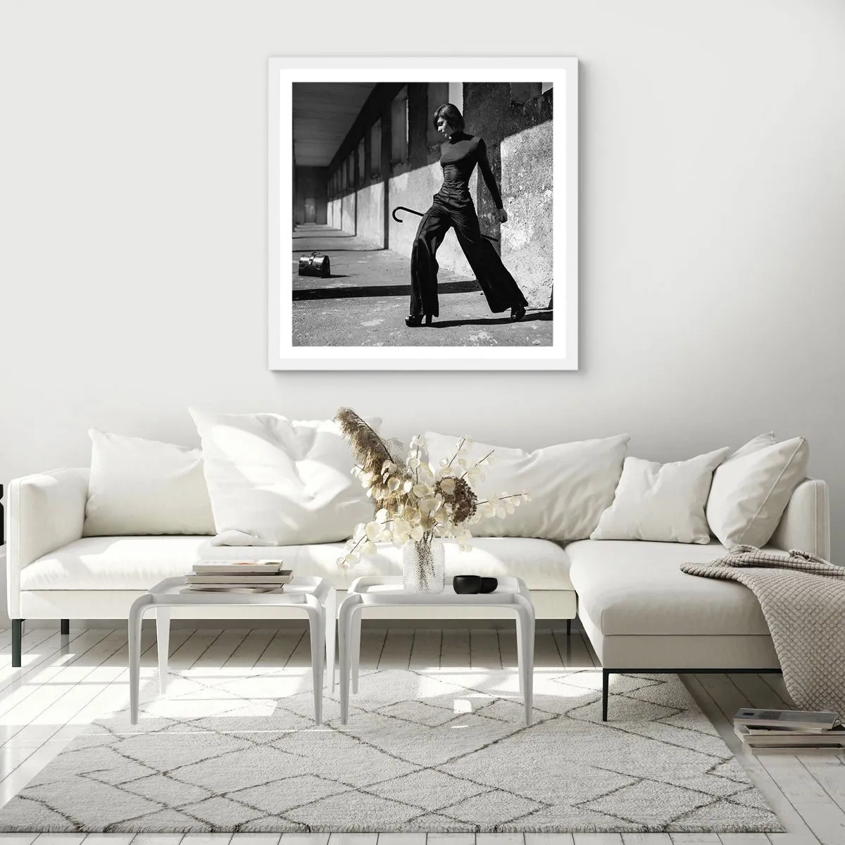 Affiche dans un cadre blanc - Poster - Élégance urbaine - 50x50 cm