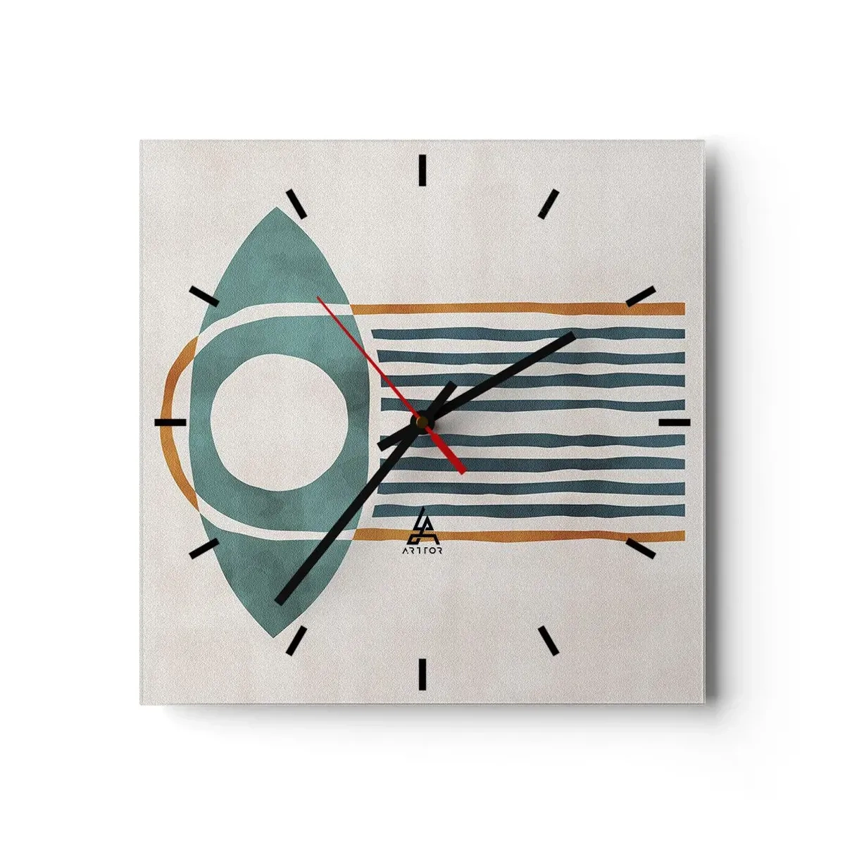 Horloge murale - Pendule murale - Signes et rituels - 40x40 cm