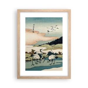 Affiche dans un chêne clair - Poster - Avec une âme japonnaise - 30x40 cm