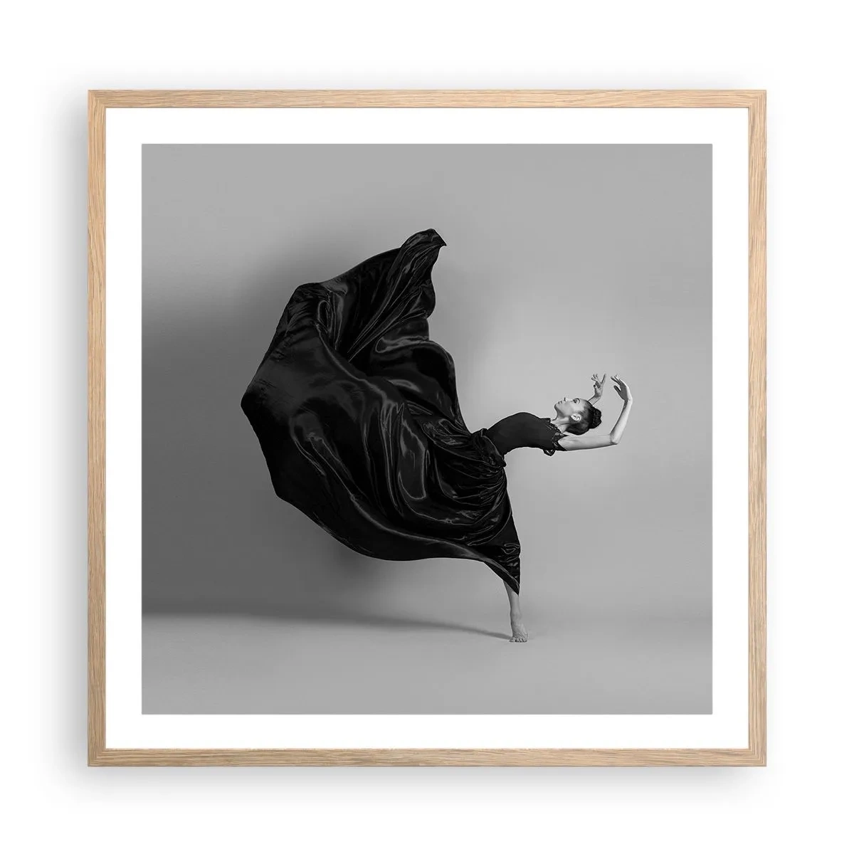 Affiche dans un chêne clair - Poster - Musique ailées - 60x60 cm