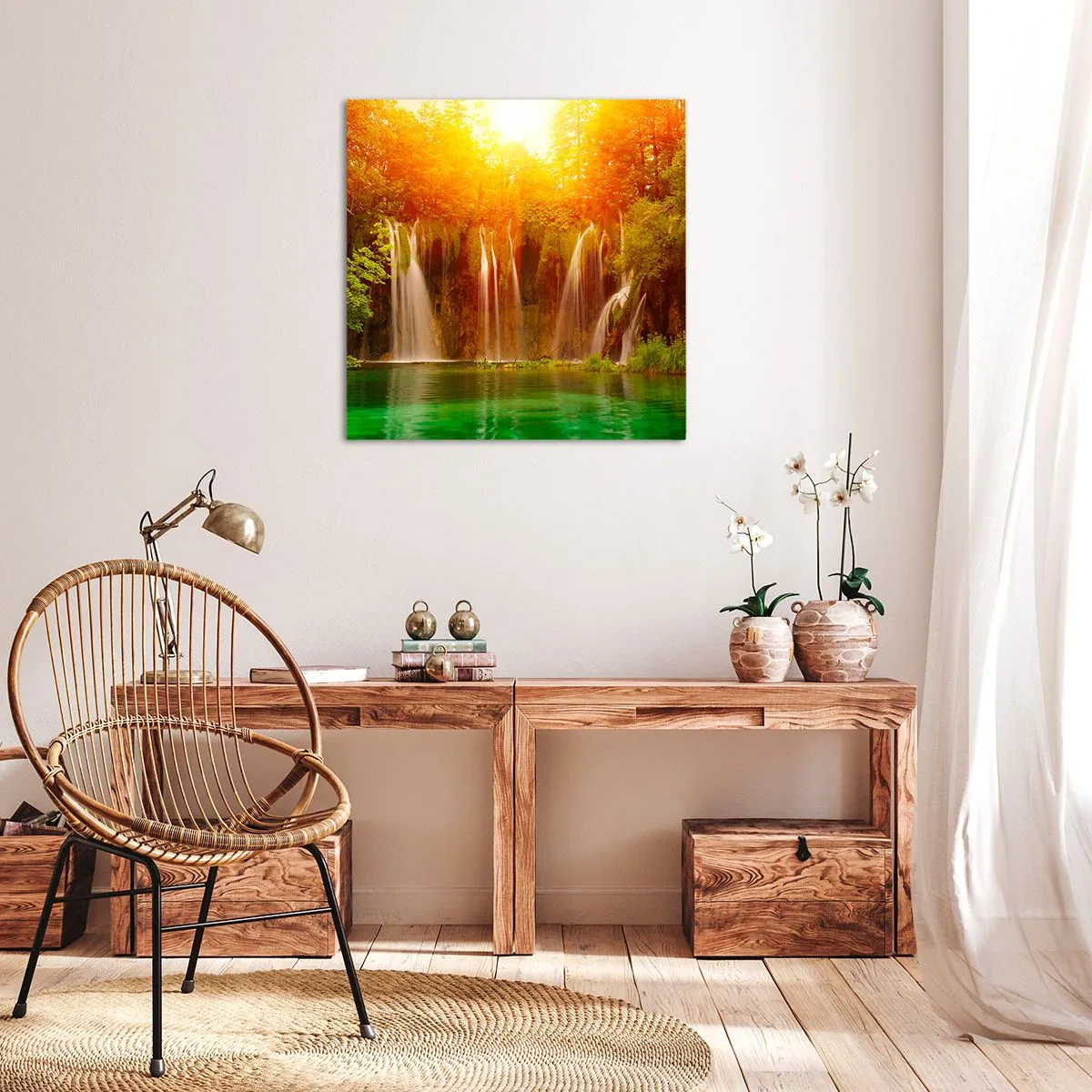 Impression sur toile - Image sur toile - Au soleil et à l'ombre - 50x50 cm