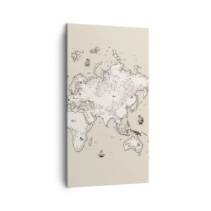 Impression sur toile - Image sur toile - Voyage autour du monde - 45x80 cm