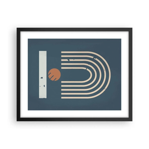 Affiche dans un cadre noir - Poster - Géométrie sur la grenade - 50x40 cm