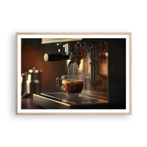 Affiche dans un chêne clair - Poster - Un mélange sensuel - 100x70 cm