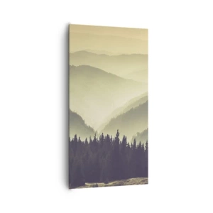 Impression sur toile - Image sur toile - Derrière les sept montagnes… - 65x120 cm