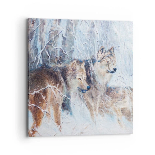 Impression sur toile - Image sur toile - Attention! Ca arrive ... - 70x70 cm