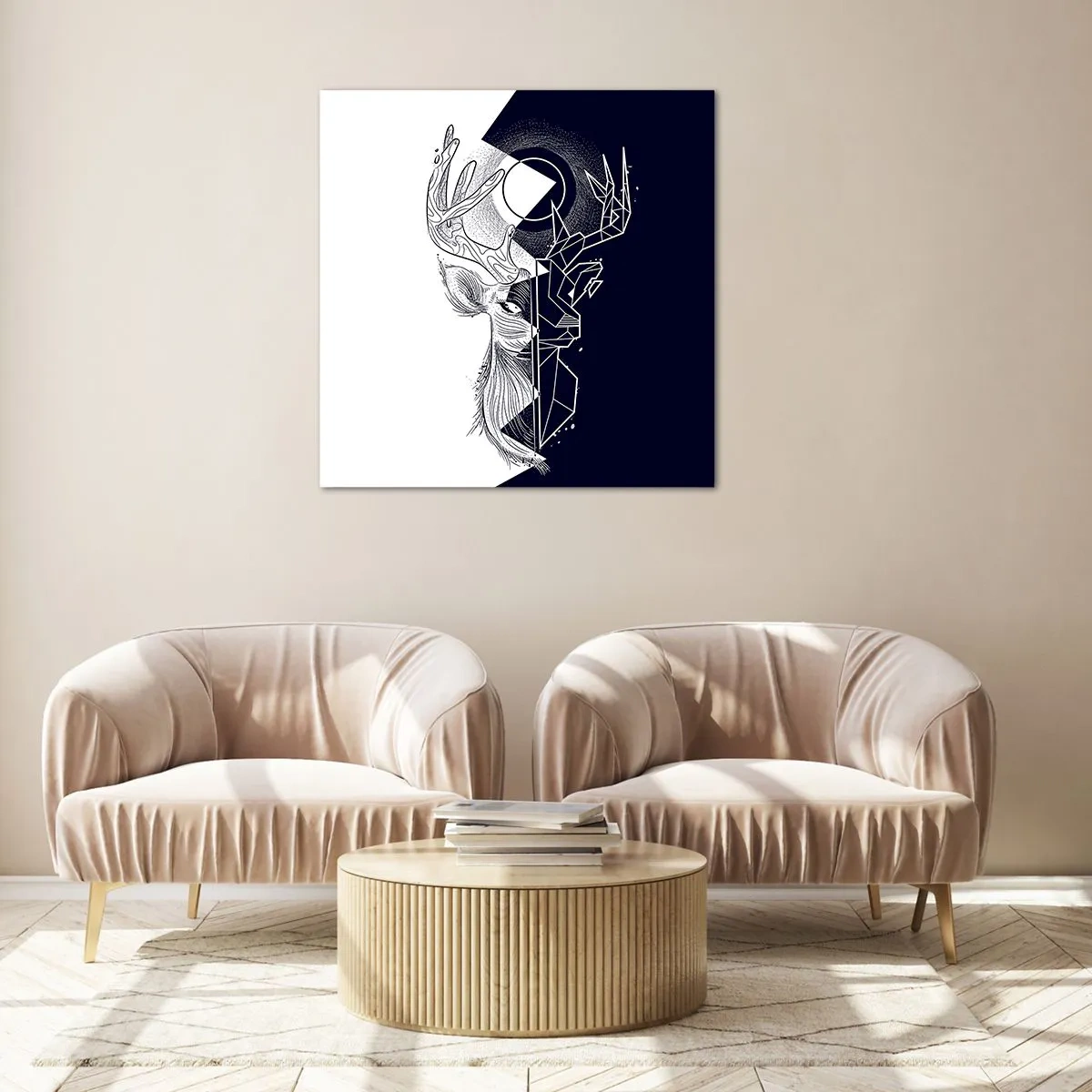 Impression sur verre - Image sur verre - La lutte et l'unité des contraires - 50x50 cm