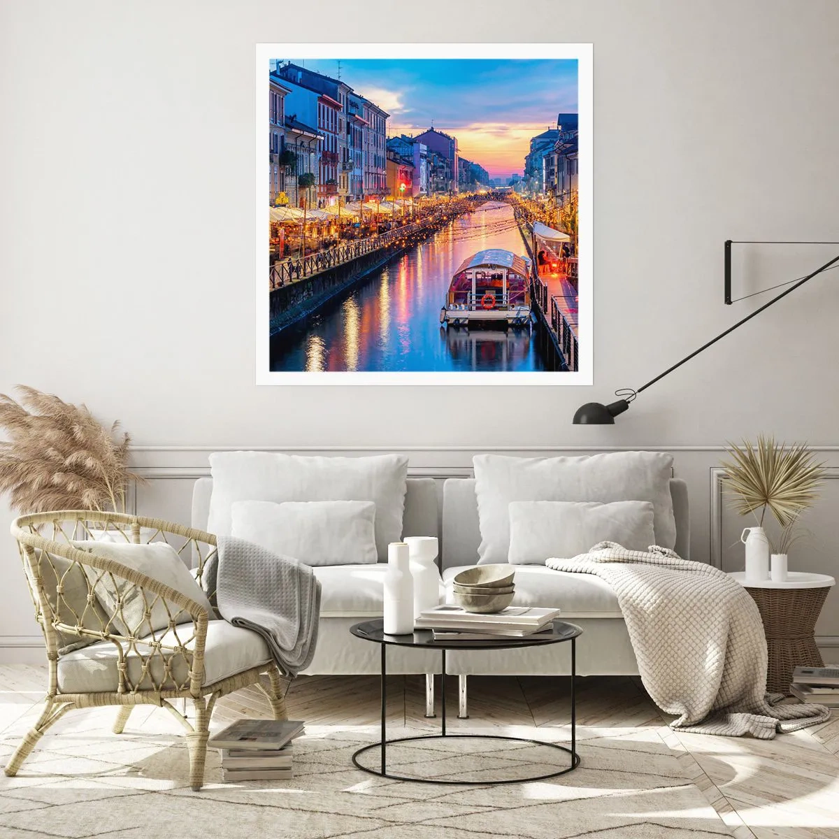 Affiche - Poster - Soirée de lumière et de jeu - 30x30 cm