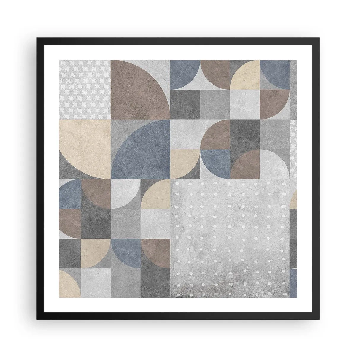 Affiche dans un cadre noir - Poster - Fantaisie de la céramique  - 60x60 cm