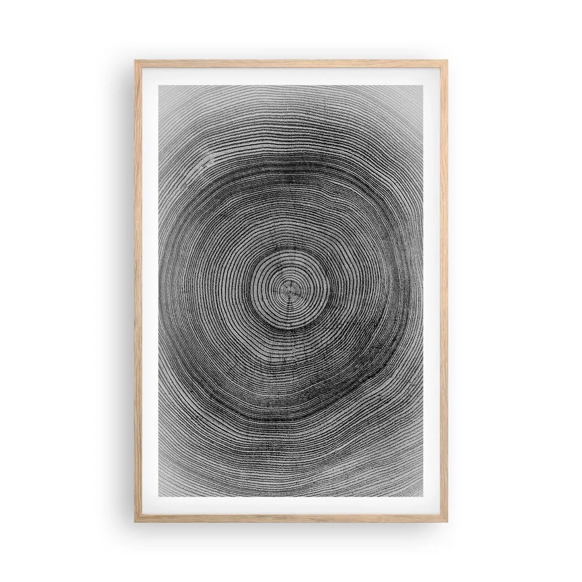 Affiche dans un chêne clair - Poster - Signe du temps - 61x91 cm