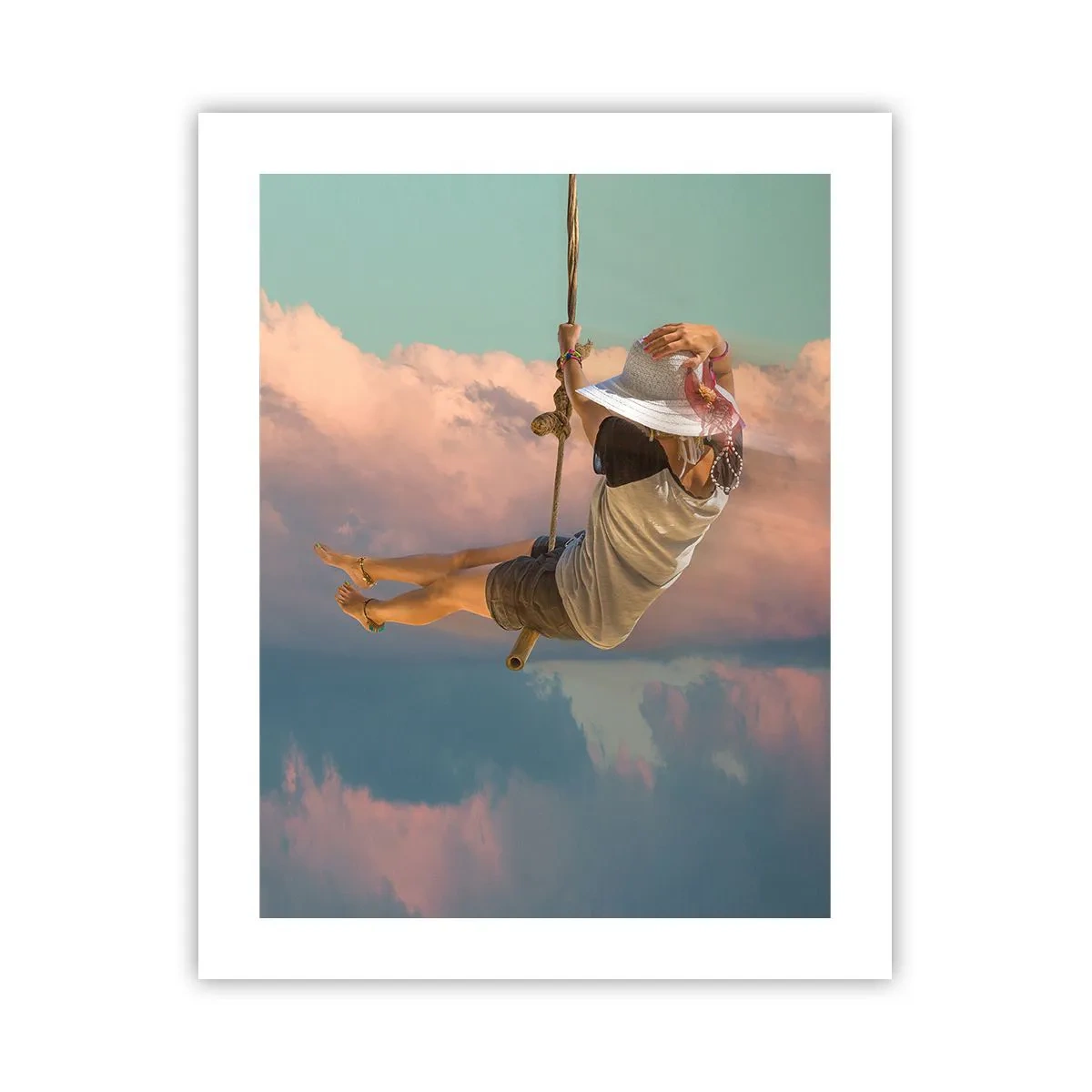 Affiche - Poster - S'amuser dans les nuages - 40x50 cm