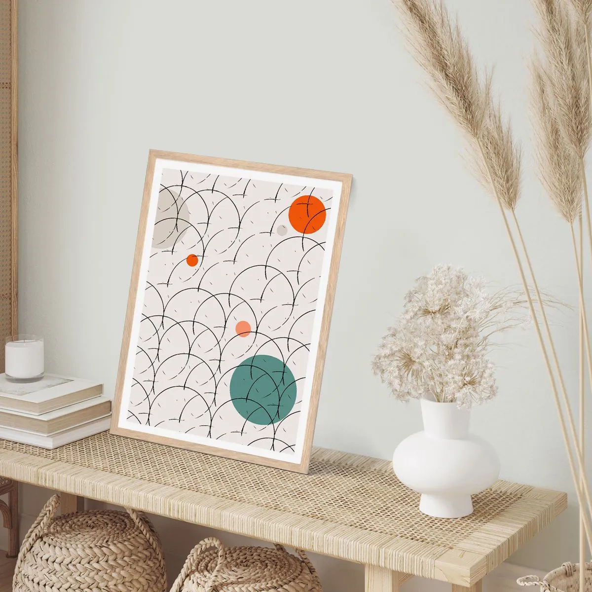 Affiche dans un chêne clair - Poster - Dans l'esprit pop art - 50x70 cm