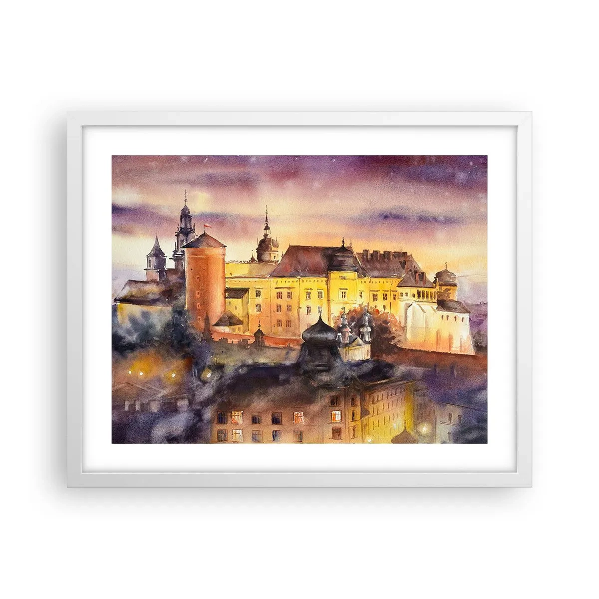 Affiche dans un cadre blanc - Poster - Histoire et conte de fées - 50x40 cm