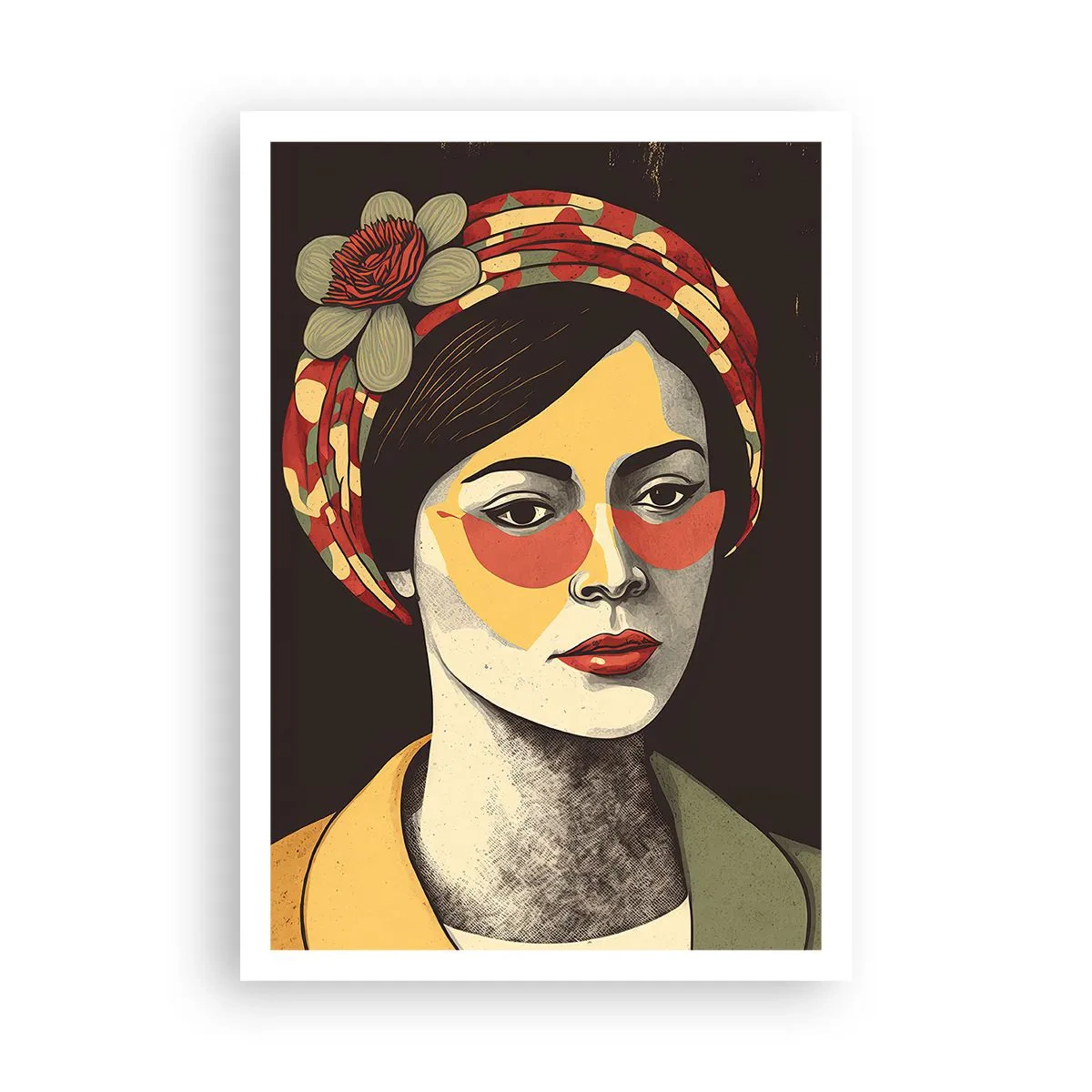 Affiche - Poster - Dame Corail - 70x100 cm