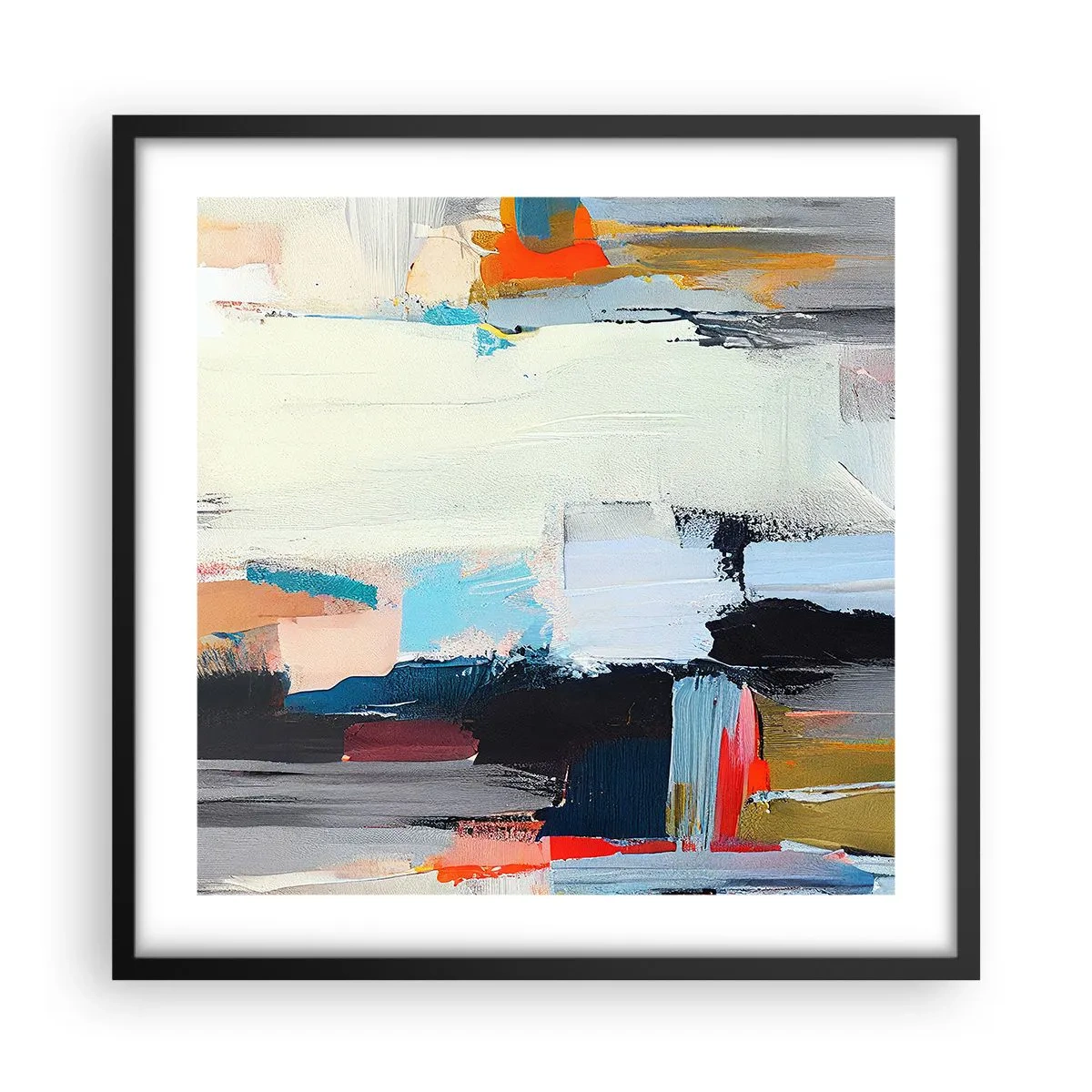 Affiche dans un cadre noir - Poster - Y a-t-il une méthode ? - 50x50 cm