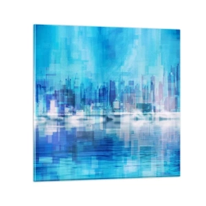Impression sur verre - Image sur verre - Noyé dans le bleu - 30x30 cm