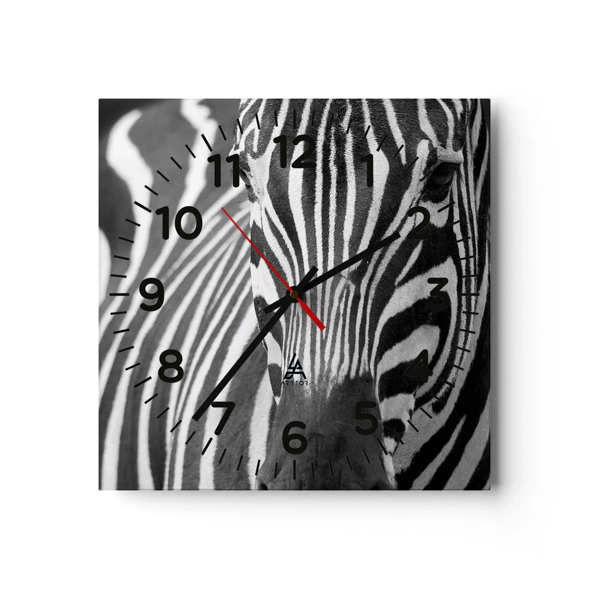 Horloge murale - Pendule murale - Le monde est noir et blanc - 40x40 cm