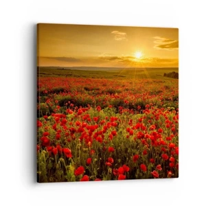 Impression sur toile - Image sur toile - Parmi les vagues des prairies bruissantes, parmi les fleurs du déluge - 40x40 cm