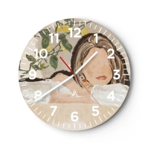 Horloge murale - Pendule murale - La beauté du sud - 30x30 cm