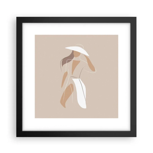 Affiche dans un cadre noir - Poster - Lea mode est un jeu - 30x30 cm