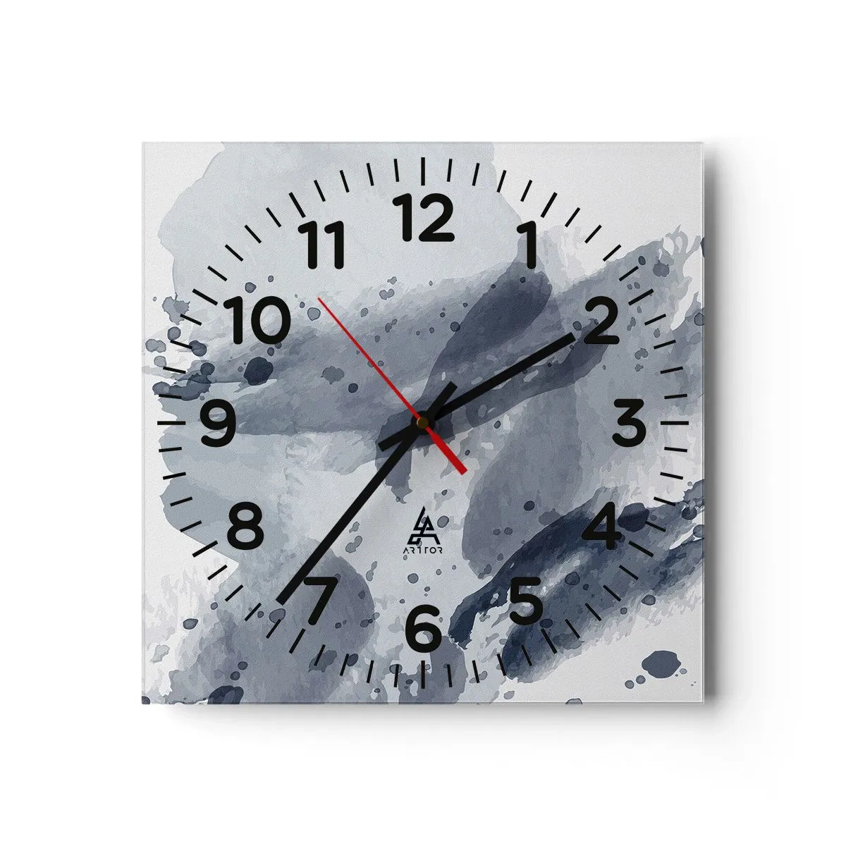 Horloge murale - Pendule murale - Étude de la nature de l'eau - 40x40 cm