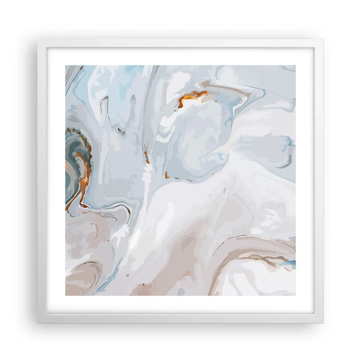 Affiche dans un cadre blanc - Poster - Blanc surélevé - 50x50 cm