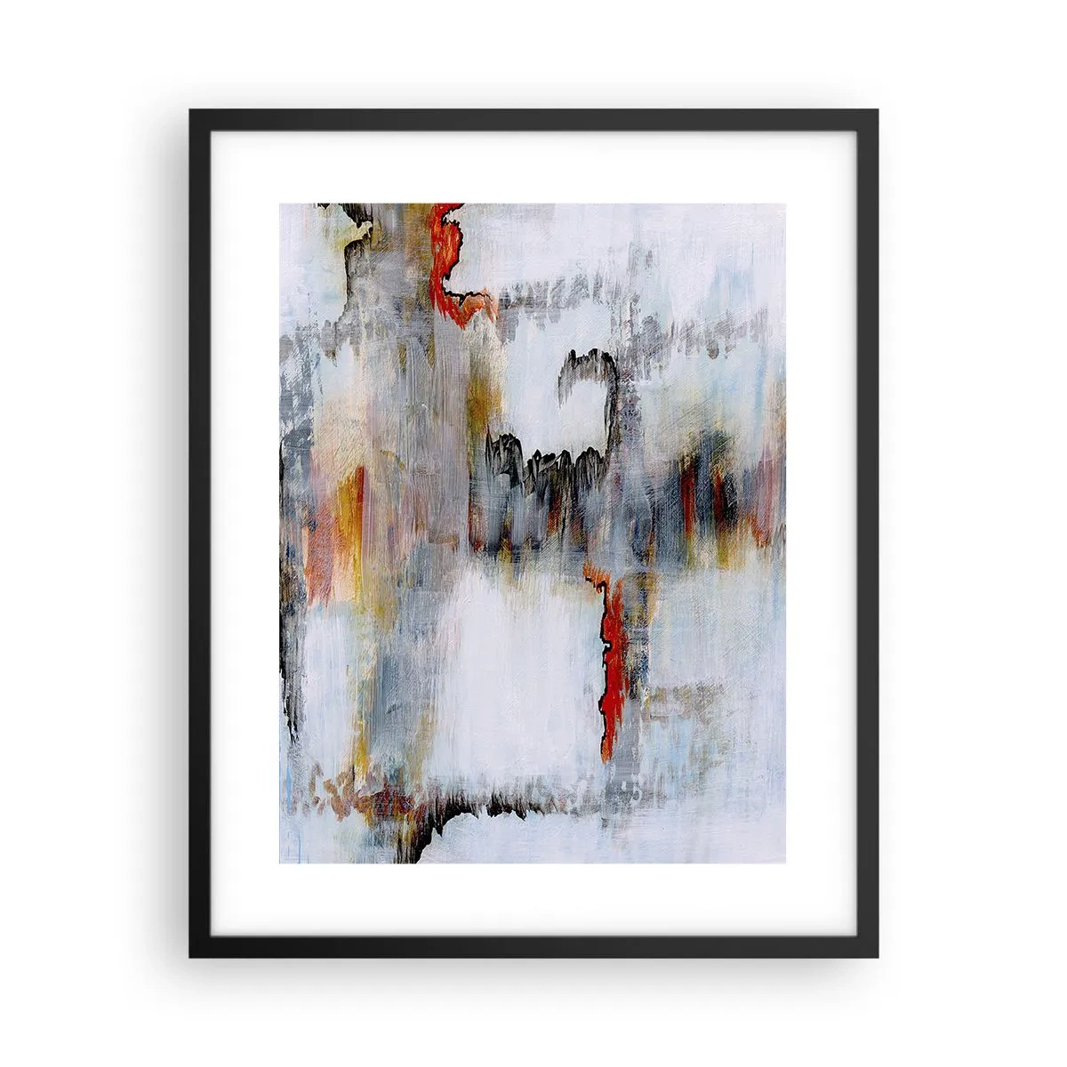 Affiche dans un cadre noir - Poster - Un bâton sur l'eau - 40x50 cm