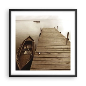 Affiche dans un cadre noir - Poster - Le grand silence - 50x50 cm