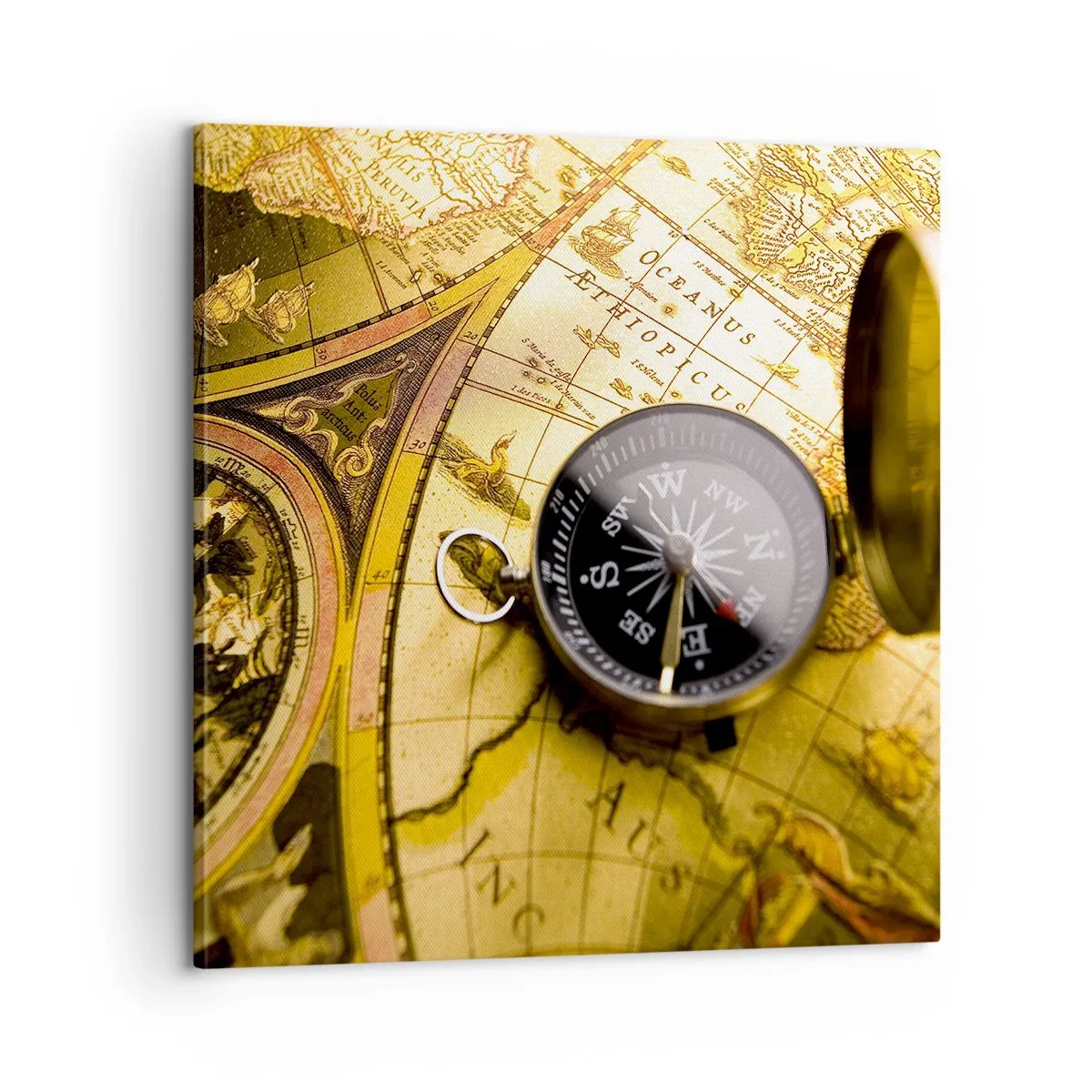 Impression sur toile - Image sur toile - Ou peut-être jusqu'au bout du monde ? - 60x60 cm