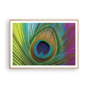 Affiche dans un chêne clair - Poster - Les yeux dans les yeux - 100x70 cm