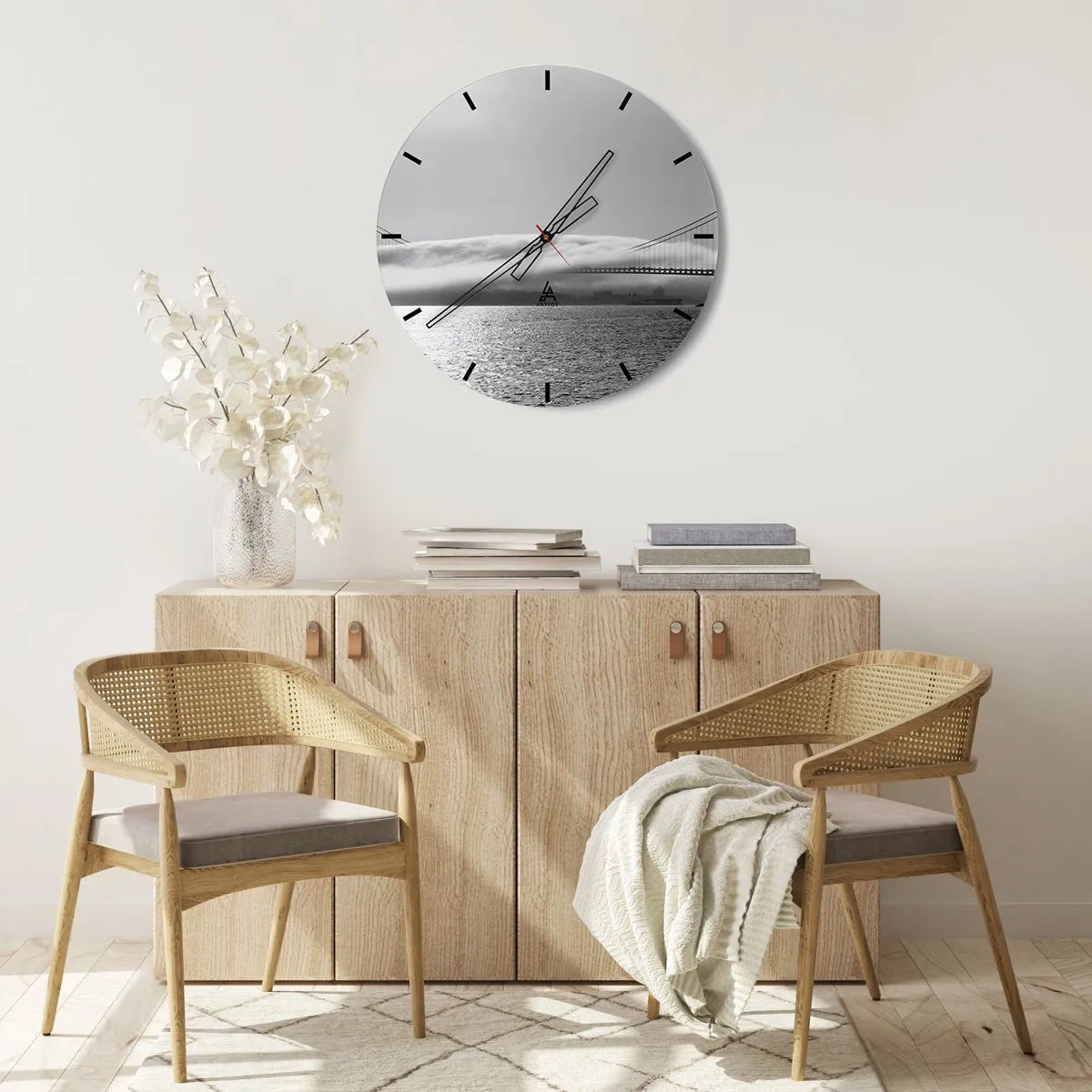 Horloge murale - Pendule murale - Naviguez à travers les Portes des Étoiles - 30x30 cm