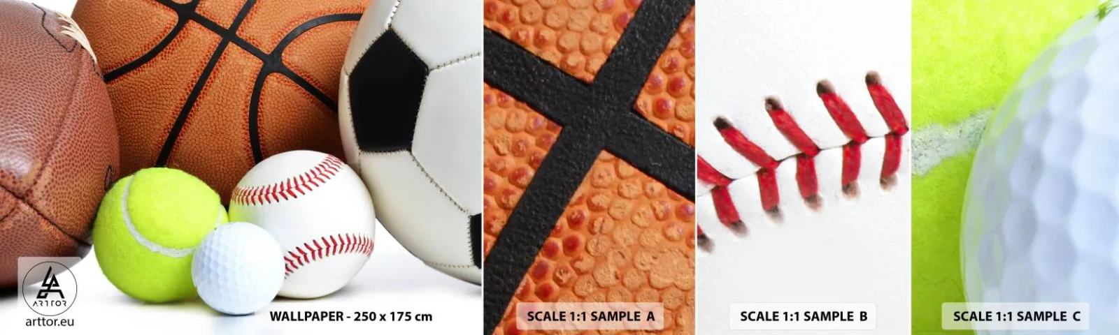 Échantillon de Papier Peint Autocollant Deluxe Sticker - Le football nous connecte ! - sport, Football, Ballon de basket - 100x30 cm