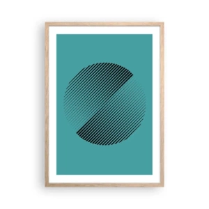 Affiche dans un chêne clair - Poster - Cercle – une variation géométrique - 50x70 cm