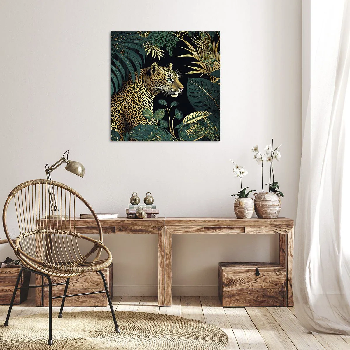 Impression sur toile - Image sur toile - Un hôte dans la jungle - 30x30 cm