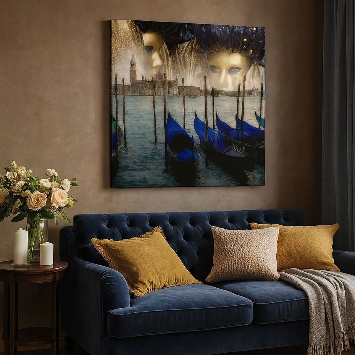 Impression sur toile - Image sur toile - Il est temps de commencer le carnaval - 30x30 cm