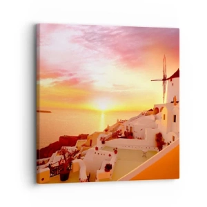 Impression sur toile - Image sur toile - Fondre en blanc et or - 30x30 cm