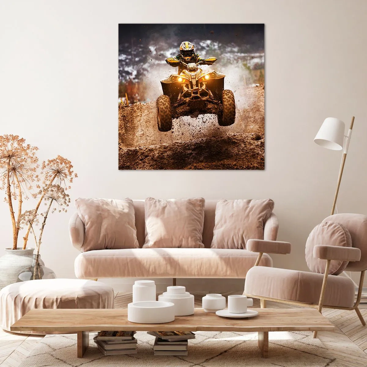 Impression sur toile - Image sur toile - No risk no fun - 70x70 cm