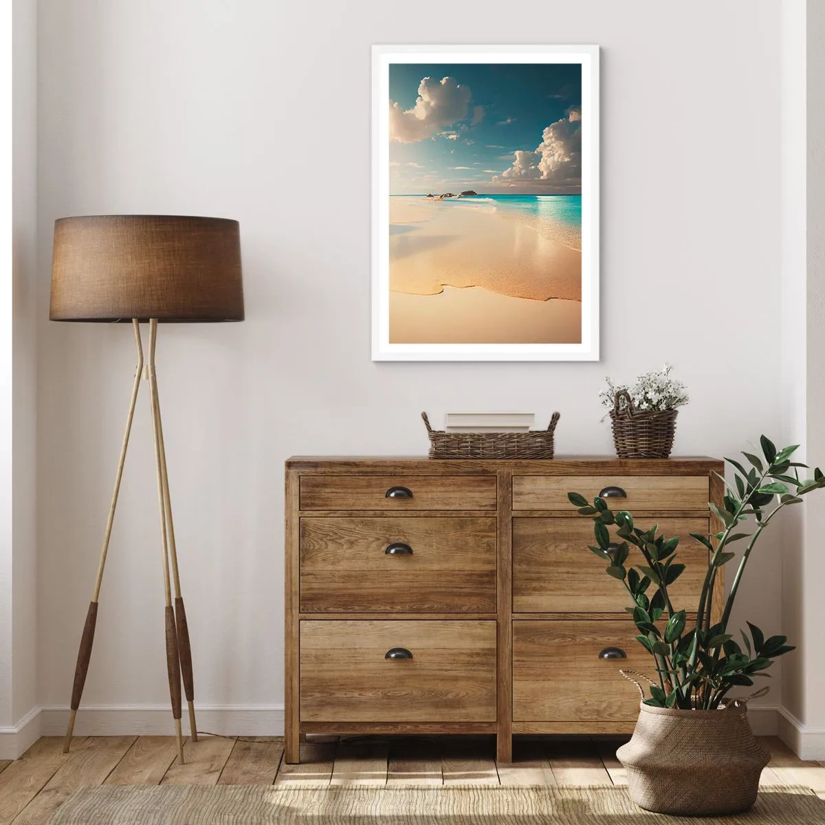 Affiche dans un cadre blanc - Poster - Une journée de rêve - 61x91 cm