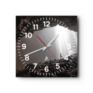 Horloge murale - Pendule murale - Grotte lumineuse - 30x30 cm