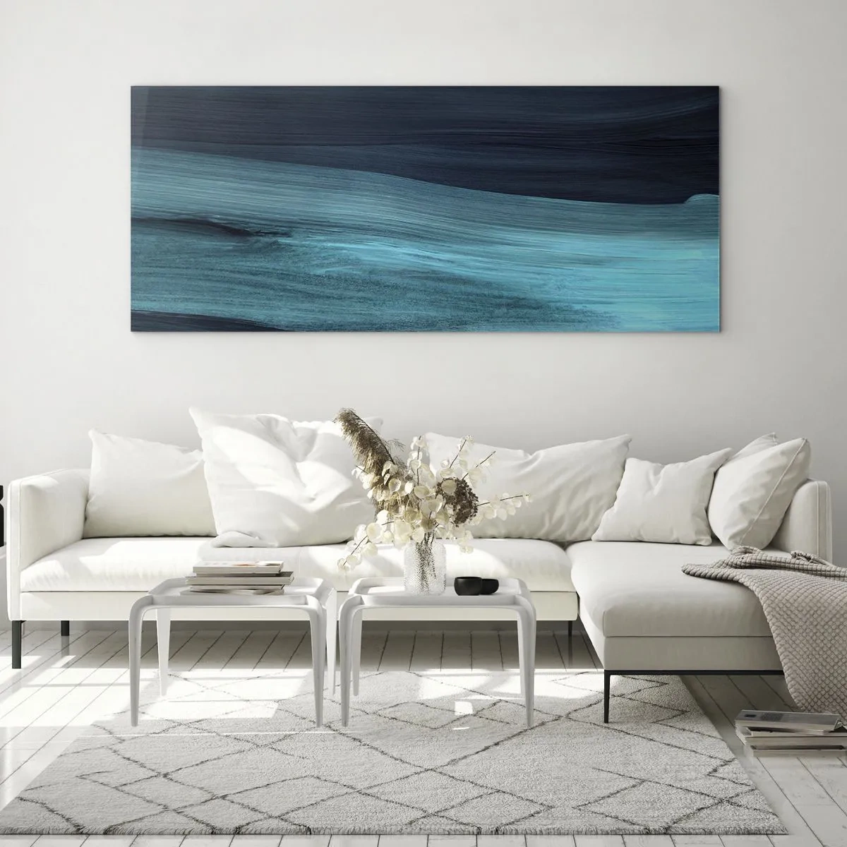 Impression sur verre - Image sur verre - Suivez le courant - 90x30 cm