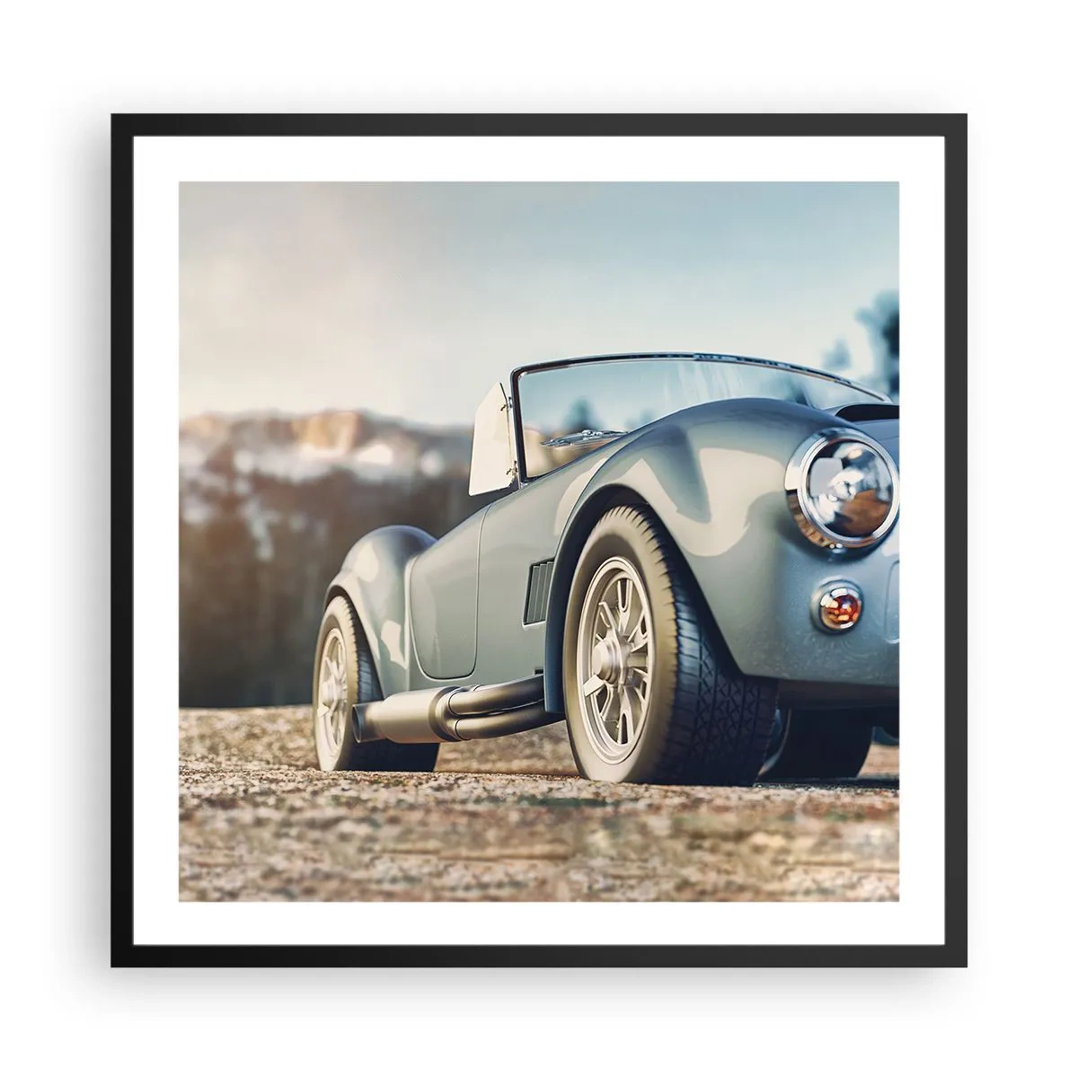 Affiche dans un cadre noir - Poster - Ce qui compte c'est le style - 60x60 cm