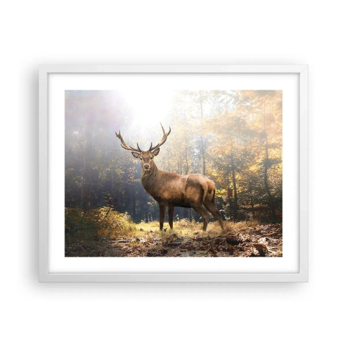 Affiche dans un cadre blanc - Poster - Toute sa majesté - 50x40 cm