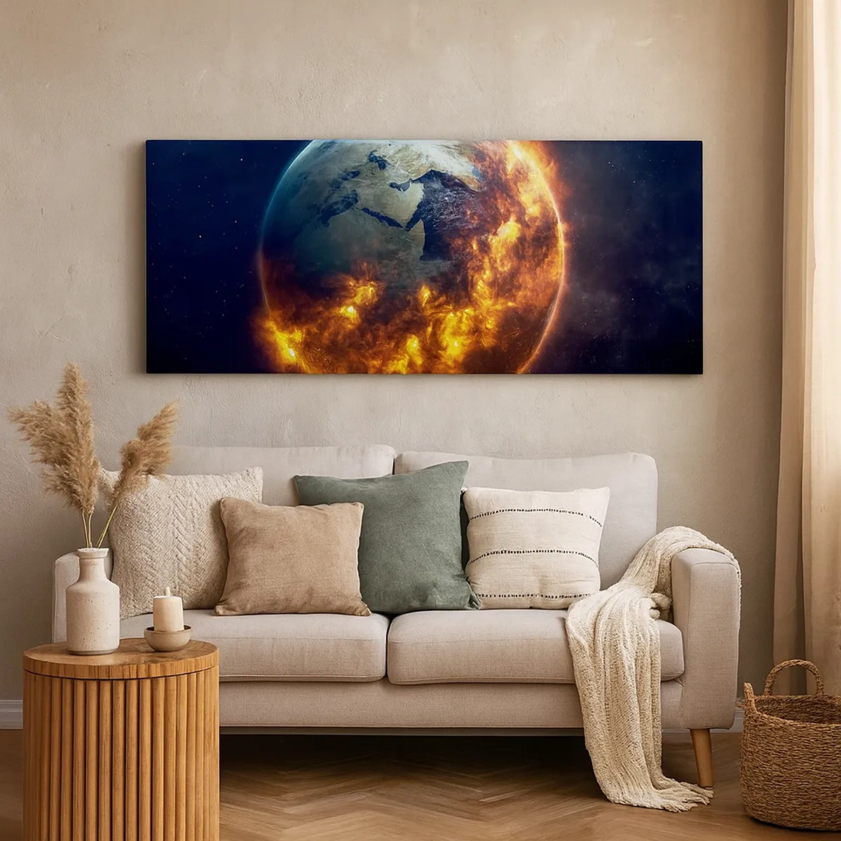 Impression sur toile - Image sur toile - La flamme de l'apocalypse - 30x30 cm