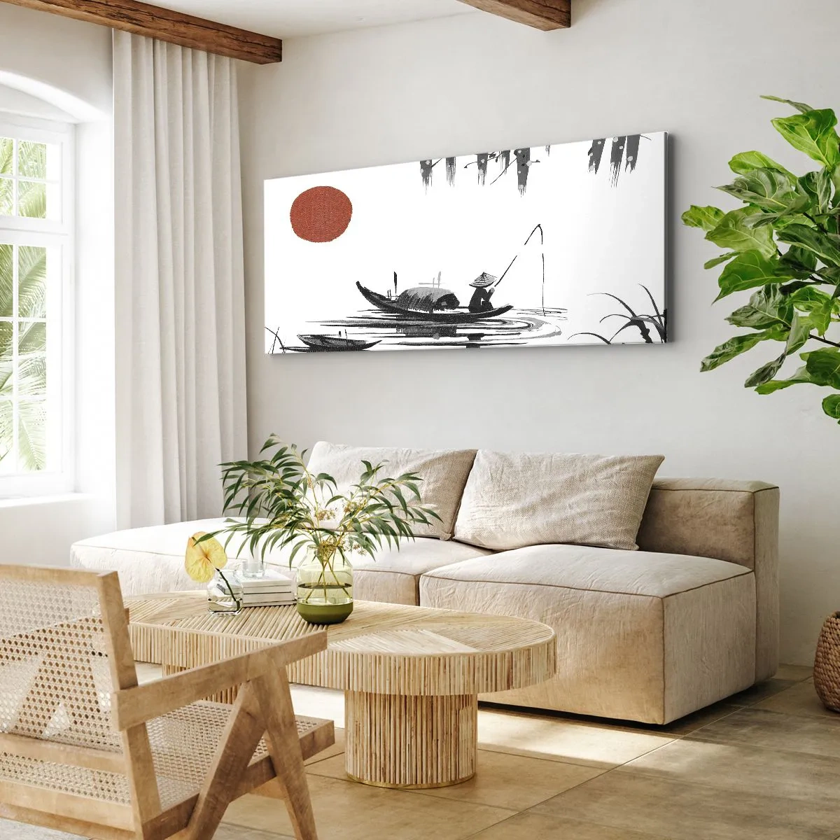 Impression sur toile - Image sur toile - Après-midi asiatique - 100x40 cm