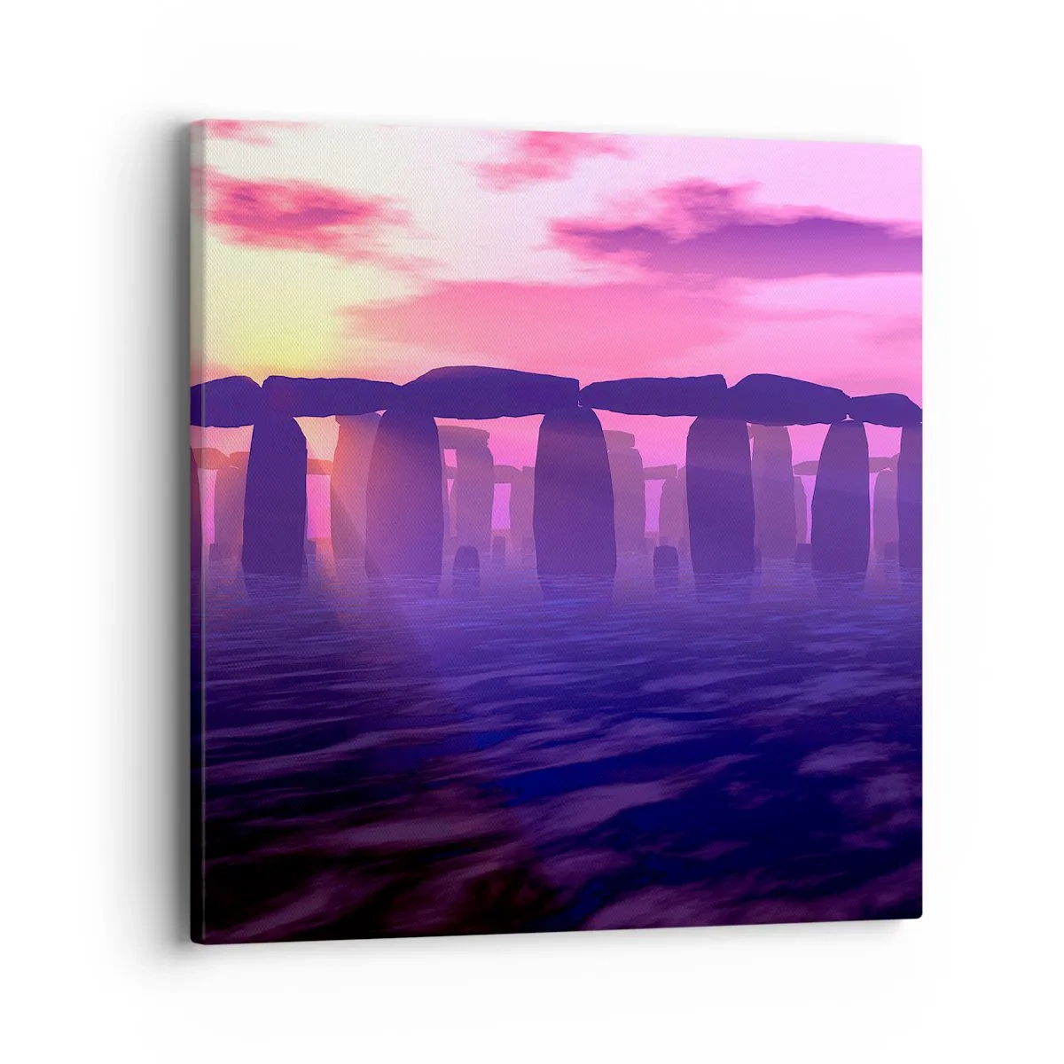 Impression sur toile - Image sur toile - Mystère à l'aube dans le brouillard - 40x40 cm