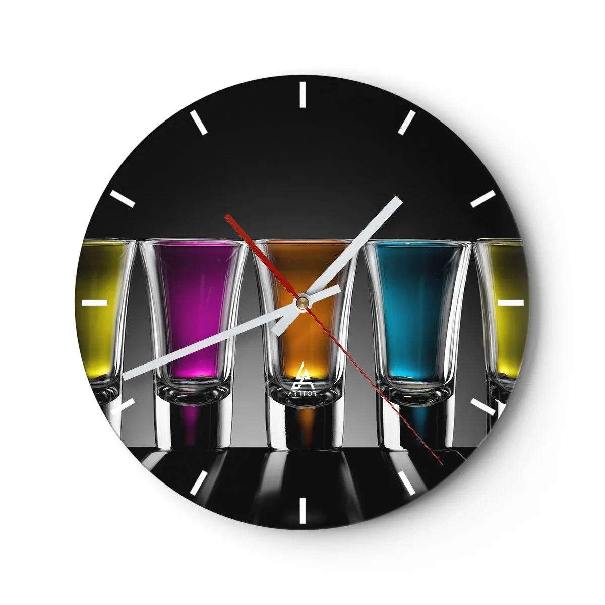 Horloge murale - Pendule murale - Les couleurs de la joie - 40x40 cm
