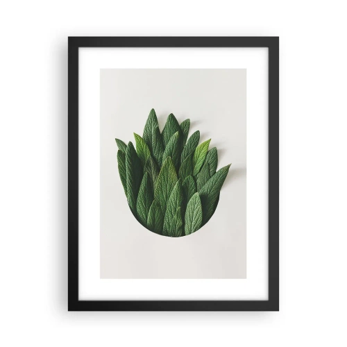 Affiche dans un cadre noir - Poster - Curiosité sans retenue - 30x40 cm